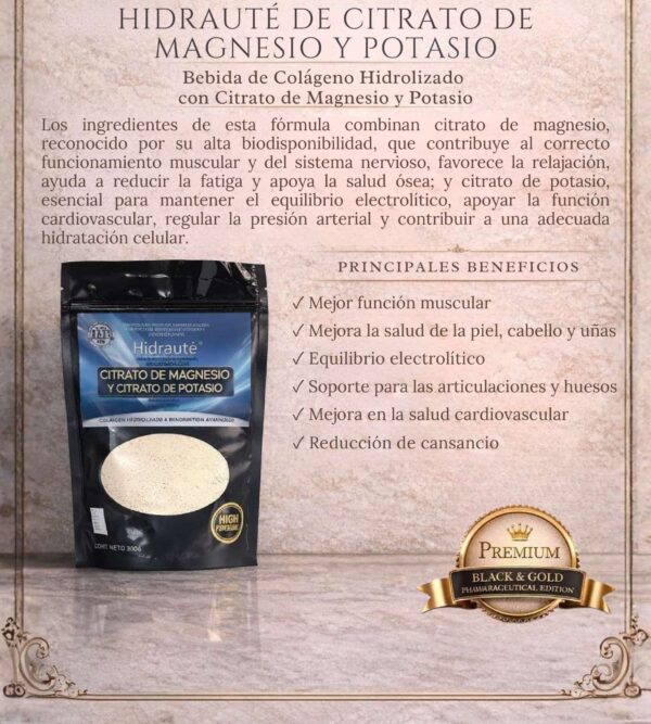 Hidrauté Colágeno Hidrolizado (Citrato de Magnesio y Potasio)