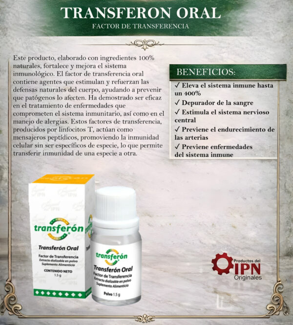 Transferon Factor de Transferencia Oral (10 Piezas)